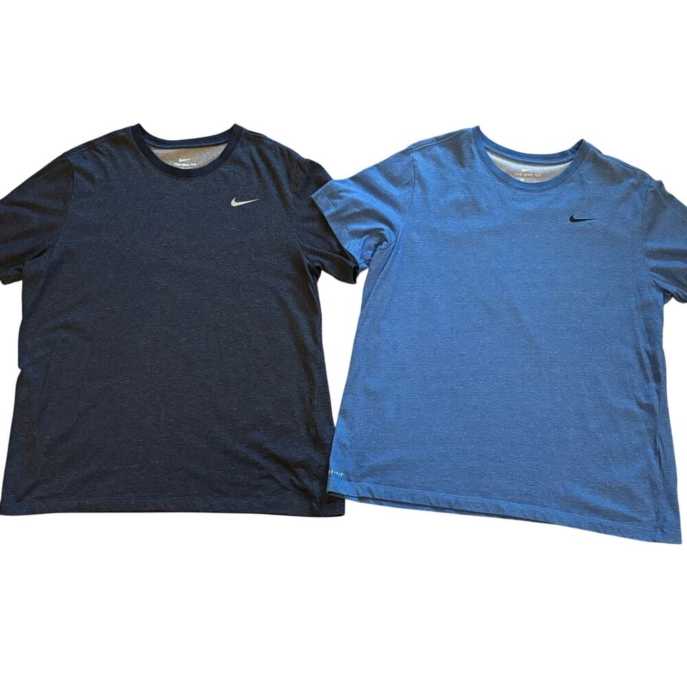 Nike Dri Fit Running Tshirt Men’s XL Lot of 2 Lightweight Cotton Logo Activewear